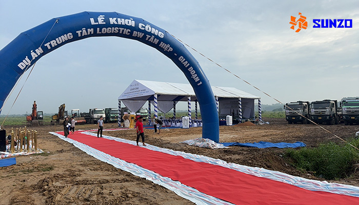 The soil improvement and dynamic compaction project of BW Logistics Industrial Park in Vietnam has started construction